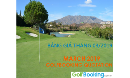 [INTERGOLF - Promotion] Price list of booking TeeTimes March, 2019 골프장 가격표